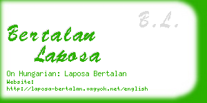 bertalan laposa business card